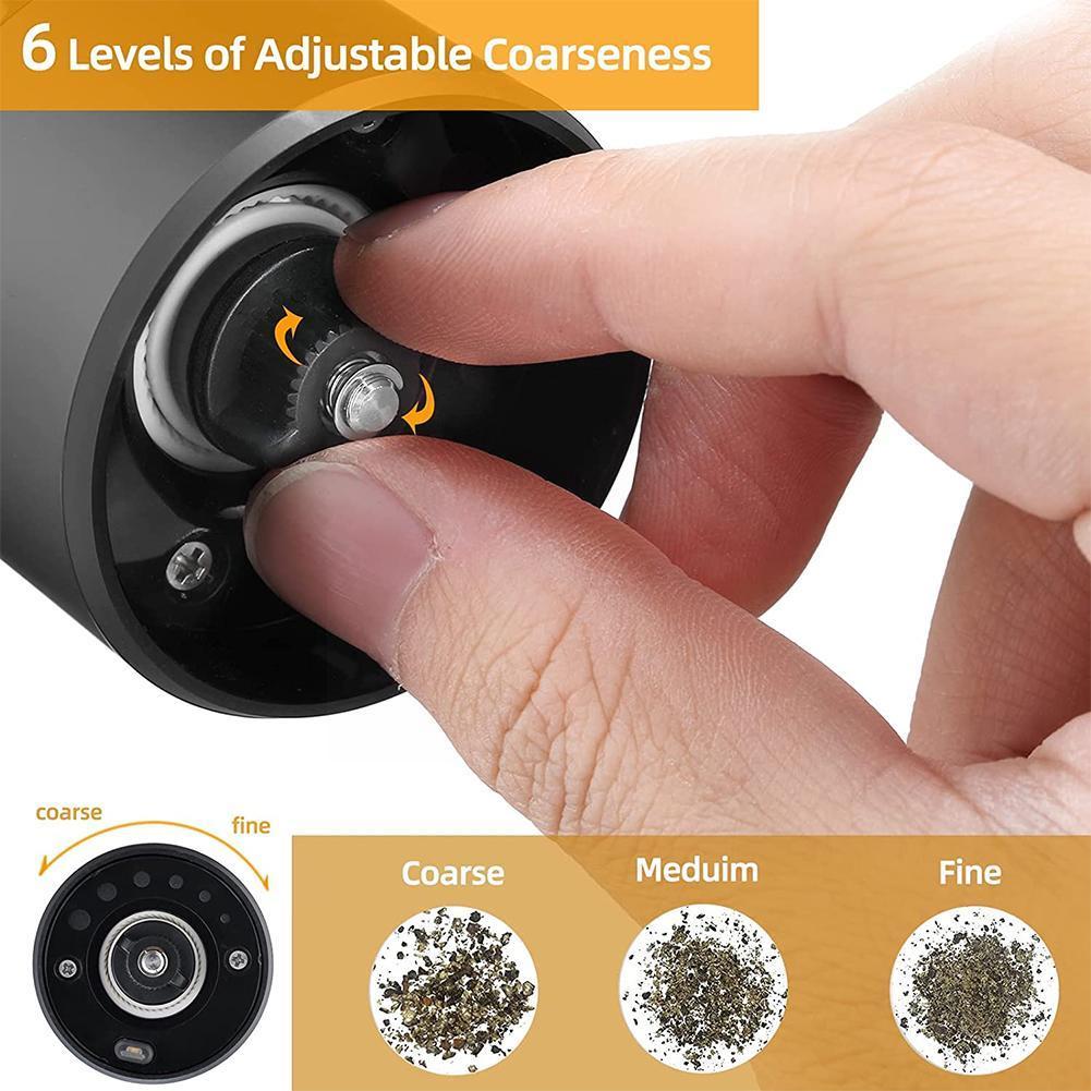 Kitchen Pepper Grinder Electric Thick And Fine Seasoning Bottle Seasoning Bottle Manual Sea Salt Pepper Grinder Grinding Bottle eprolo