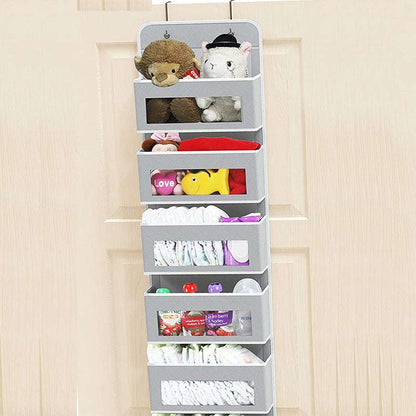 5 - Shelf Hanging Storage: Anti - Tilt, 5 large pockets. Good for bedroom, bathroom, living room (behind - door use). - Smart Savvy