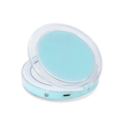 LED Lighted Mini Makeup Mirror 3X Magnifying Compact Travel Portable Sensing Lighting Touch Screen Makeup Mirror eprolo