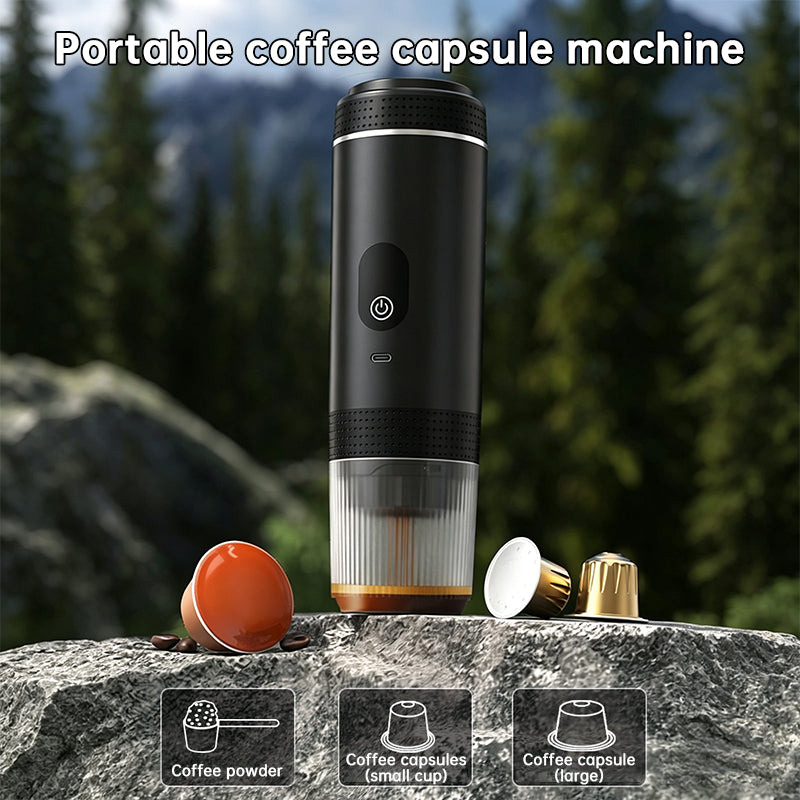 Portable Espresso Machine w/ Digital Display – 3-in-1 Capsule & Ground Coffee Maker for Travel, Camping & Office eprolo