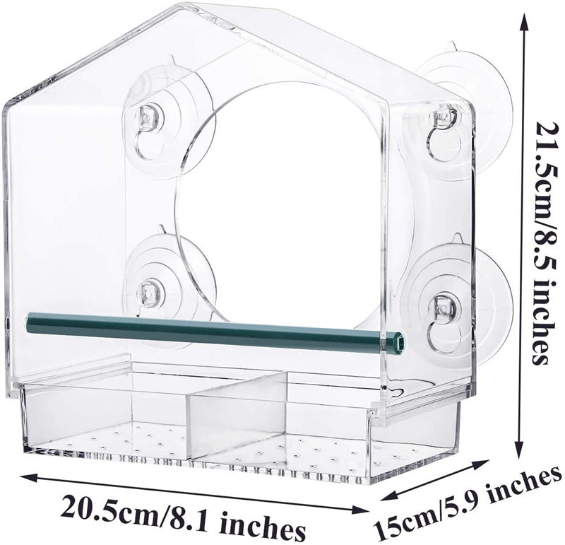Bird Keeper Exquisite Fashion Leisure Portable House Plexiglass Plastic Feeder Acrylic Feeder eprolo