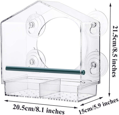 Bird Keeper Exquisite Fashion Leisure Portable House Plexiglass Plastic Feeder Acrylic Feeder eprolo