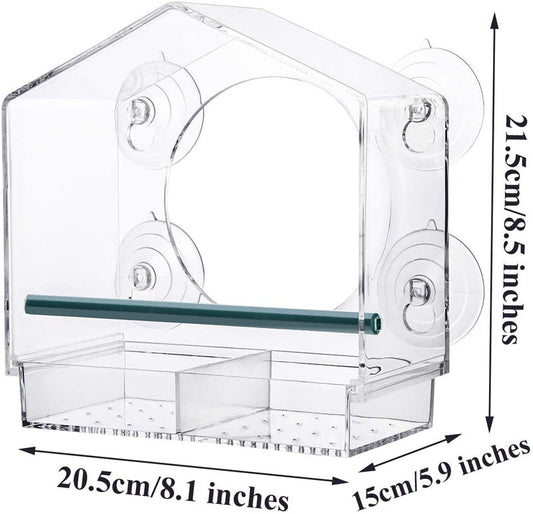 Bird Keeper Exquisite Fashion Leisure Portable House Plexiglass Plastic Feeder Acrylic Feeder eprolo