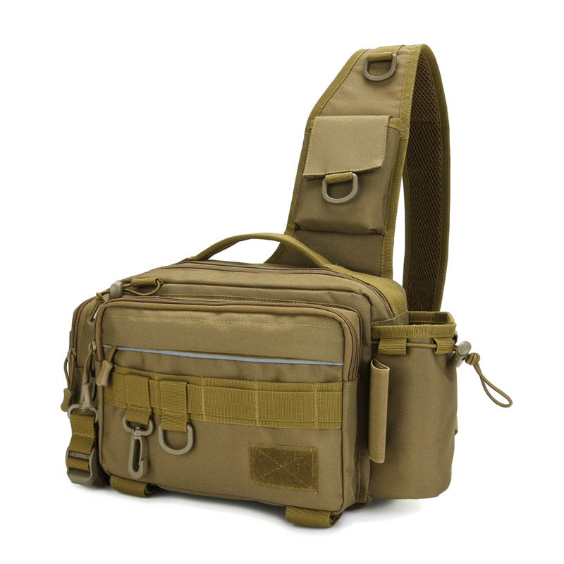 Multifunctional Fishing Tackle Bags Single Shoulder Crossbody Bag Waist Pack Fish Lures Gear Utility Storage Fishing Bag  X232G eprolo