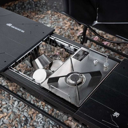 IGT Stainless Steel Folding Basket: Drain & Wash, Ideal Camping Table Accessory. - Smart Savvy