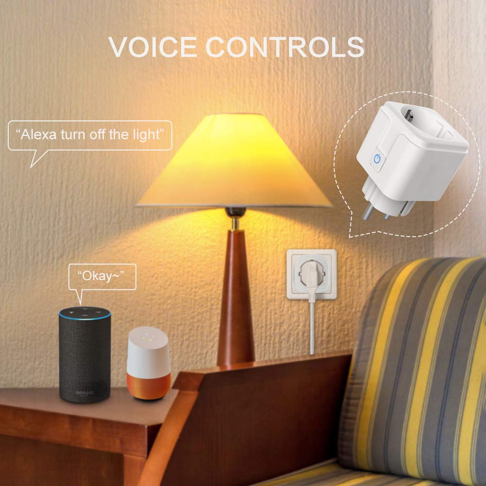 Smart WiFi Plug Adaptor 16A Remote Voice Control Power Monitor Socket Outlet Timing Function Work With Alexa Google Home Tuya eprolo