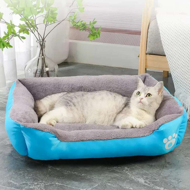 New, soft, and cozy fleece pet bed. Waterproof bottom. Suitable for small, medium & large pets. Keeps pets warm. - Smart Savvy