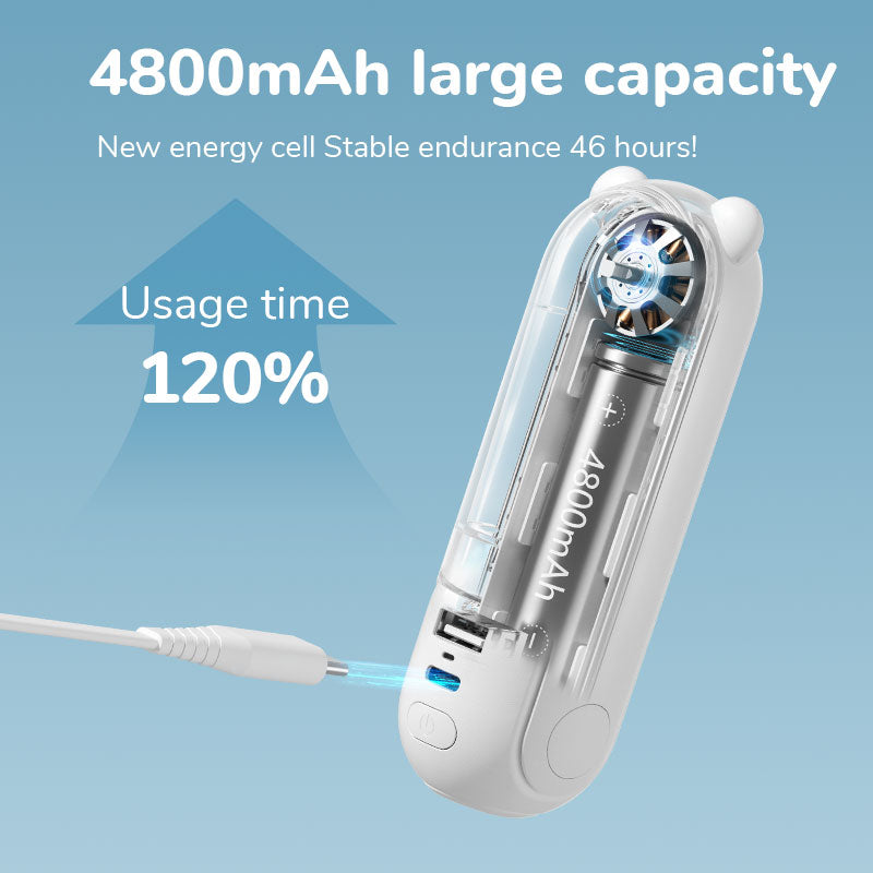 Portable Fan Mini Handheld Fan USB  Recharge Hand Held Small Pocket Fan with Power Bank Flashlight Feature eprolo