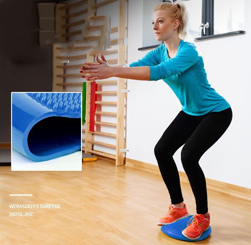 PVC Inflatable Yoga Massage Ball Fitness Yoga Balancing Ball Pad Training Cushion Stability Exercise Point Massage Mat Ball Dish eprolo
