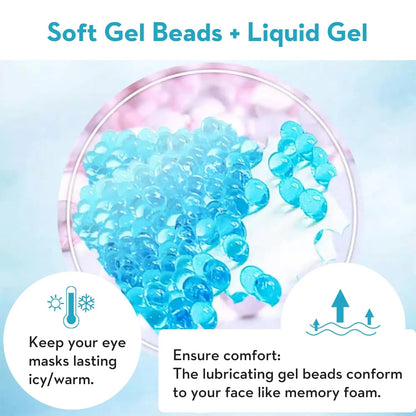 Cooling Eye Mask with Gel Bead Reusable Cold Compress Ice Pack Sleeping Eye Cooling Pads for After Eyelid Surgery Skin Care Tool eprolo