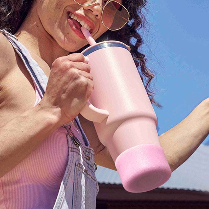 Cup Boot for Stanley 40/30 oz: Straw Cover, Bow Topper, Diamond Caps, Bottom Protector, 3 PCS Set. - Smart Savvy