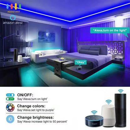 WIFI Smart LED Strip Light Bluetooth RGB Flexible Waterproof 5050 Light Strip eprolo