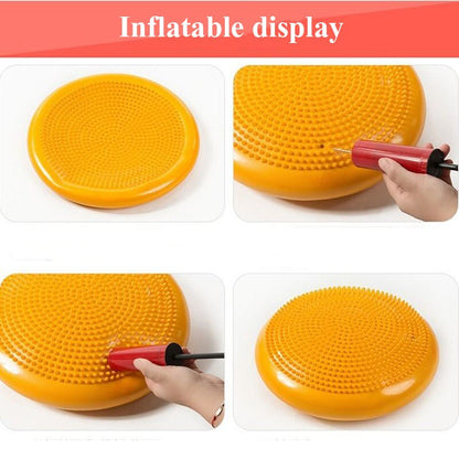 PVC Inflatable Yoga Massage Ball Fitness Yoga Balancing Ball Pad Training Cushion Stability Exercise Point Massage Mat Ball Dish eprolo