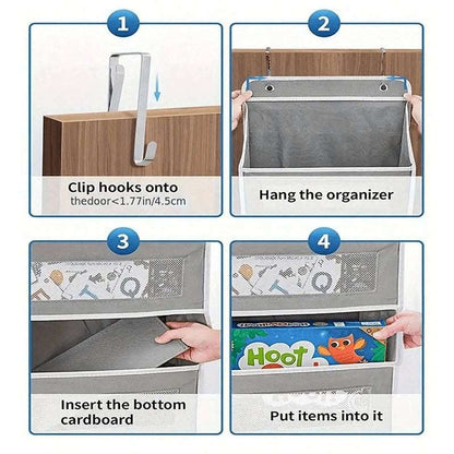 5 - Shelf Hanging Storage: Anti - Tilt, 5 large pockets. Good for bedroom, bathroom, living room (behind - door use). - Smart Savvy