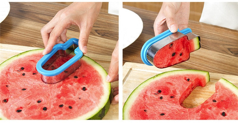 Creative Watermelon Slicer Ice Cream Popsicle Shape Melon Cutter Mold Tool Popsicle Shape Water Melon Cutting Tool #B15 eprolo