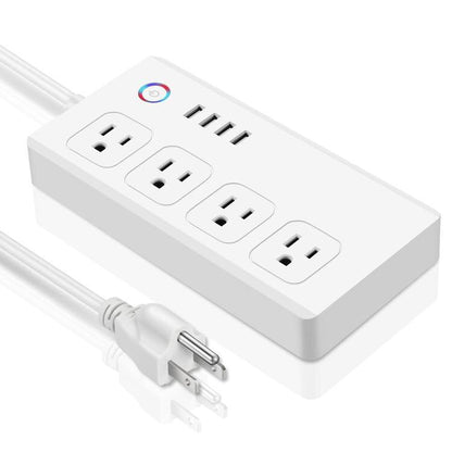 Smart Power Strip,WiFi Power Bar Multiple Outlet Extension Cord with 4 USB and 4 Individual Controlled AC Plugs by Tuya eprolo
