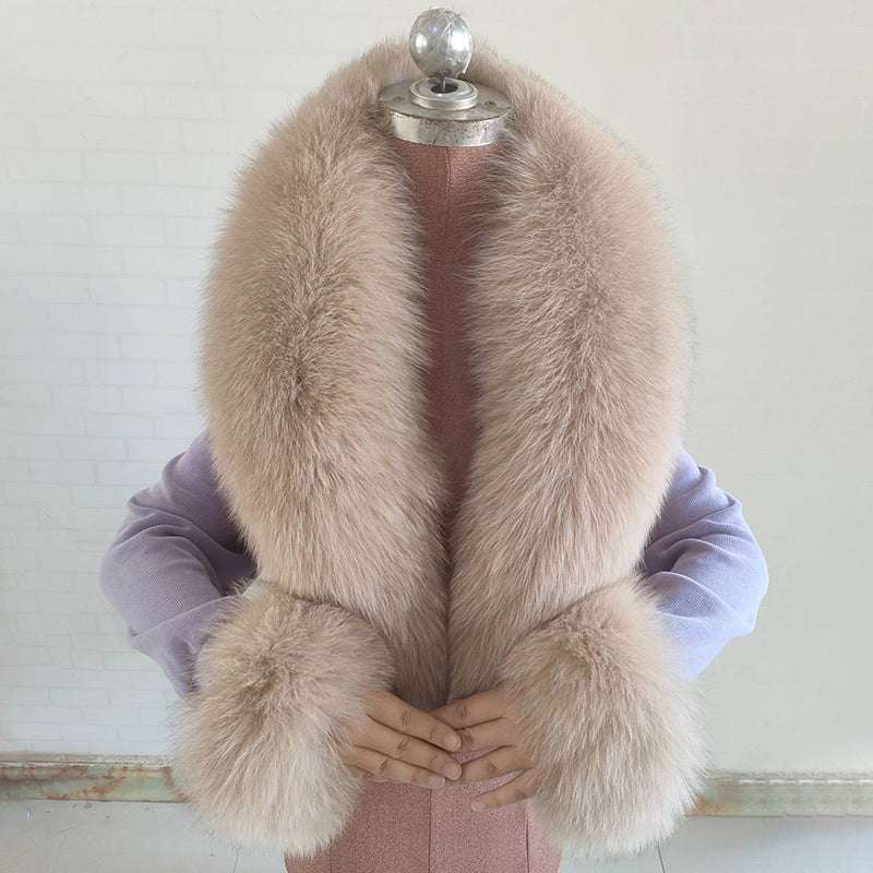 Real Fox Fur Horn Collar Fashion Fur Decorative Collar Jewelry - Smart Savvy