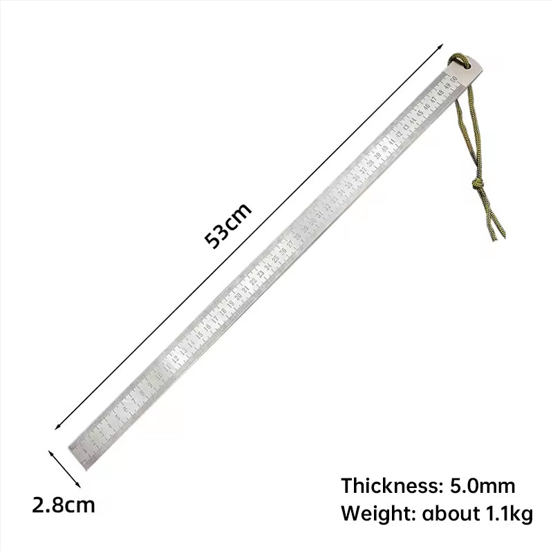 20 - Inch Dual - Scale Stainless Steel Ruler, thickened quenched steel, with random lanyard, great for drawing & measuring - Smart Savvy