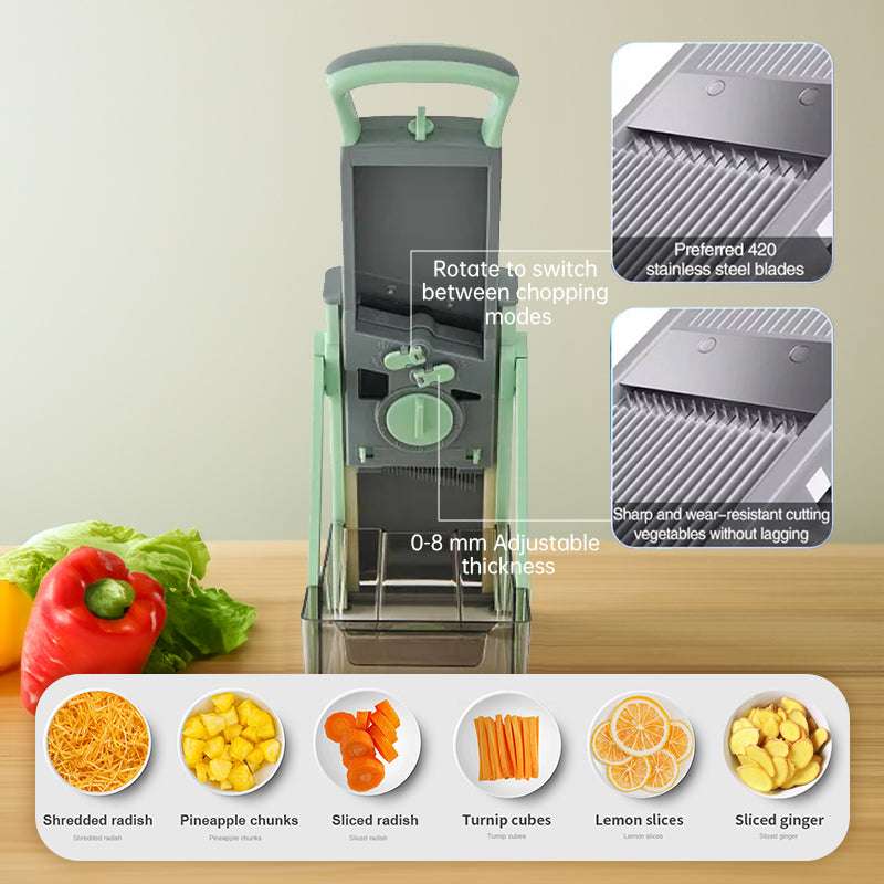 Multifunctional veggie & fruit slicer-grater. Chop, grate, slice potatoes efficiently. Ideal kitchen tool. - Smart Savvy