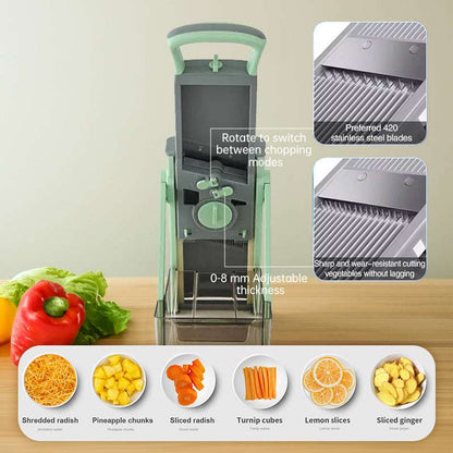 Multifunctional veggie & fruit slicer-grater. Chop, grate, slice potatoes efficiently. Ideal kitchen tool. - Smart Savvy