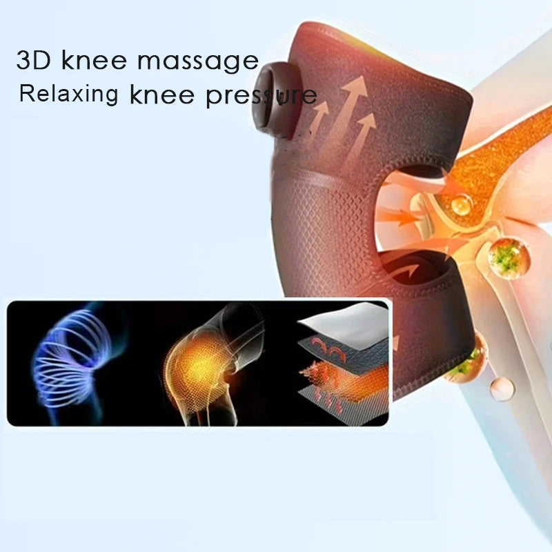 Electric heating knee pad self heating knee massager for keeping warm and treating pain in the knee joints of elderly cold legs - Smart Savvy