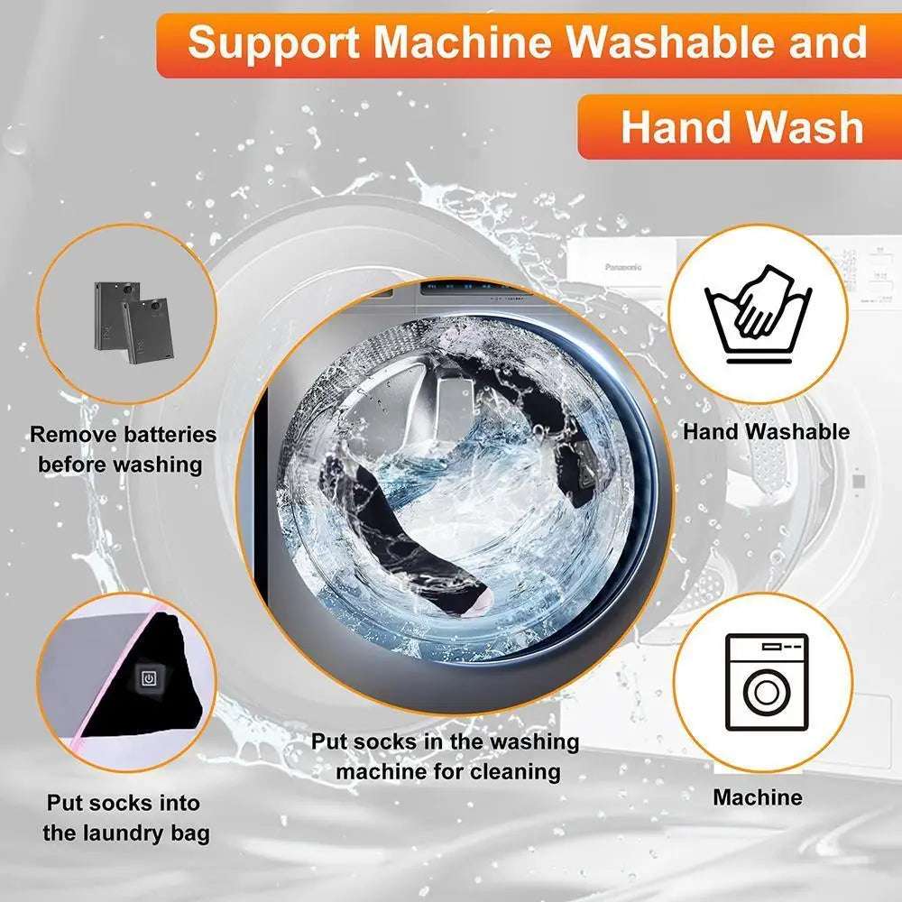 Winter Electric Heating Socks With Battery Box Rechargeable Anti-Cold Men Thermal Heated Foot Warmer Outdoor Camping Ski Sports - Smart Savvy