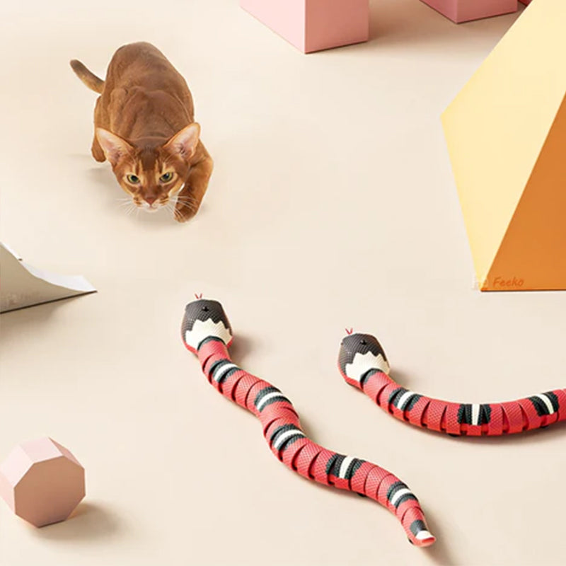 USB Rechargeable Interactive Cat Toy with Smart Sensing, an Automatic Electronic Snake for Kittens' Indoor Play. - Smart Savvy
