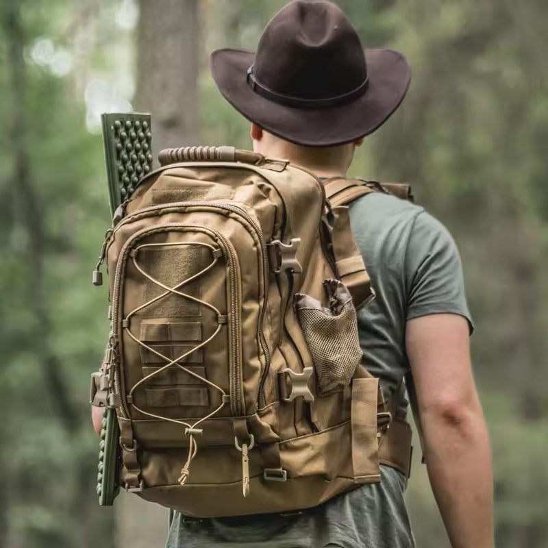 65L Men's Outdoor Tactical Backpack: large - capacity, ideal for hiking, camping, and travel. A military - style rucksack - Smart Savvy