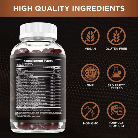 Mushroom Gummies Brain Booster Lion Mane Mushroom Gummies - Smart Savvy