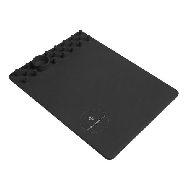 Newest QI Wireless Charging Mousepad Mouse Pad Phone Holder Stand Chargers For iPhone X 8Plus For Samsung Note 8 S8 S7 eprolo