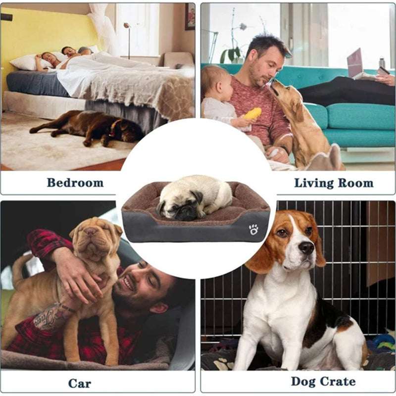 New, soft, and cozy fleece pet bed. Waterproof bottom. Suitable for small, medium & large pets. Keeps pets warm. - Smart Savvy