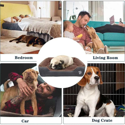 New, soft, and cozy fleece pet bed. Waterproof bottom. Suitable for small, medium & large pets. Keeps pets warm. - Smart Savvy