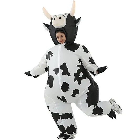 Cow inflatable costume makeup ball cosplay animal performance costume Halloween funny party COS cow costume - Smart Savvy