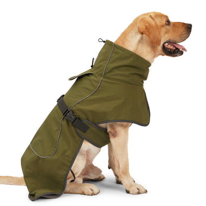 Waterproof Dog Jacket with Fleece Lining for Cold & Outdoor. Reflective, in Colors like Black, etc. - Smart Savvy