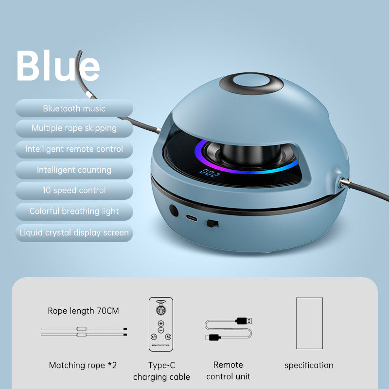 Smart Rope Skipping Machine Smart Jump Rope Machine 10-level Speed Adjustment Led Seven-color Light Wireless Music Function eprolo