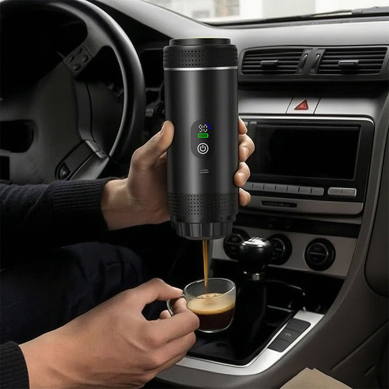 Portable Espresso Machine w/ Digital Display – 3-in-1 Capsule & Ground Coffee Maker for Travel, Camping & Office eprolo