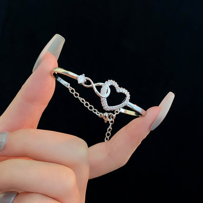 2025 Infinite - Symbol Hollow - Heart Bracelet for Daughter, with Gift Box, Ideal for Her Birthday Party and as an Adult Gift - Smart Savvy