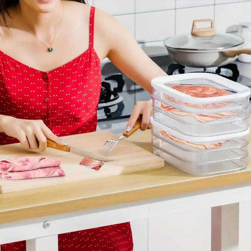 Fridge containers for deli meat and cold cuts, airtight with lids, 18.6oz, 24 pack, BPA-free. - Smart Savvy