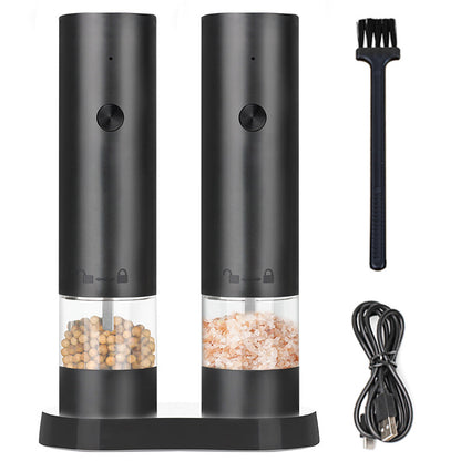 USB Charging Electric Pepper & Sea Salt Grinder with Base and Double Support for Easy Charging and Use - Smart Savvy