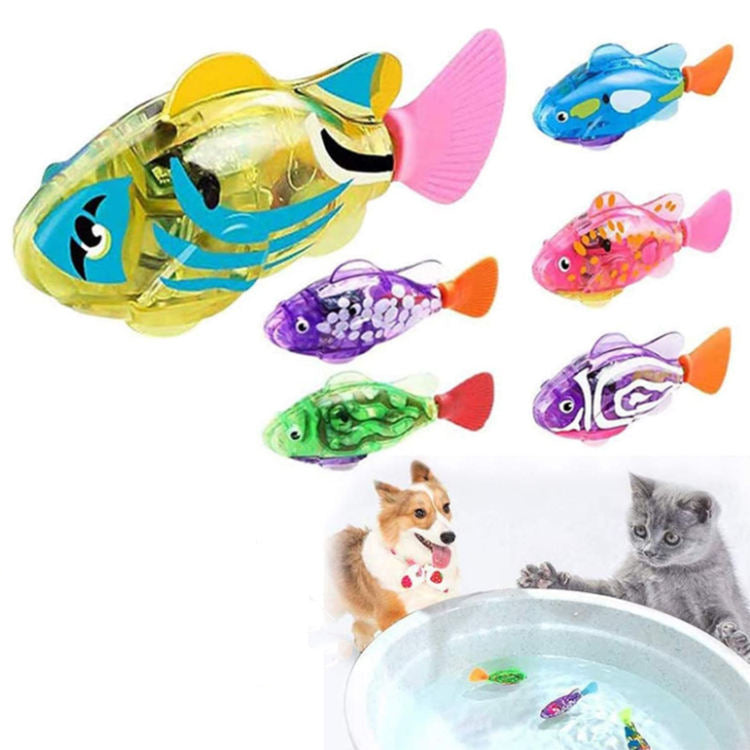 Luminous Electric Swimming Fish Toy Electronic Pet Fish Robot Fish Baby Bath Toy eprolo