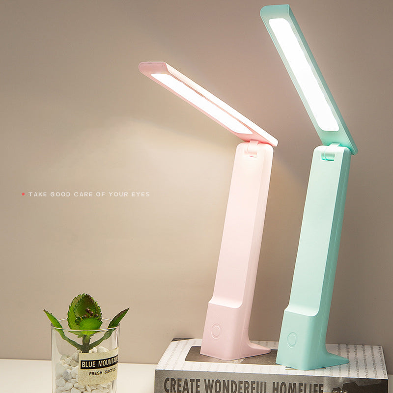 USB Rechargeable Eye Protection Desk Lamp Led Study Touch Folding Student Children Reading Bedside Lamp eprolo