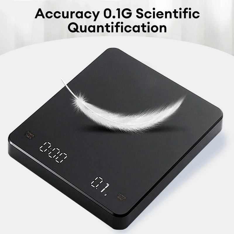 Digital Coffee Scale with Timer LED Screen Espresso USB 3kg Max.Weighing 0.1g High Precision Measures in Oz/ml/g Kitchen Scale eprolo