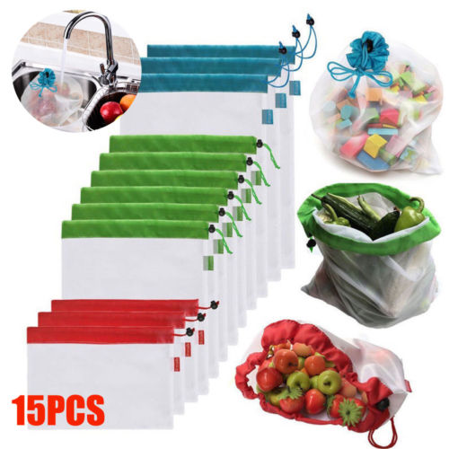 12pcs Reusable Mesh Produce Bags Washable Eco Friendly Bags for Grocery Shopping Storage Toys Fruit Vegetable Storage Bag eprolo
