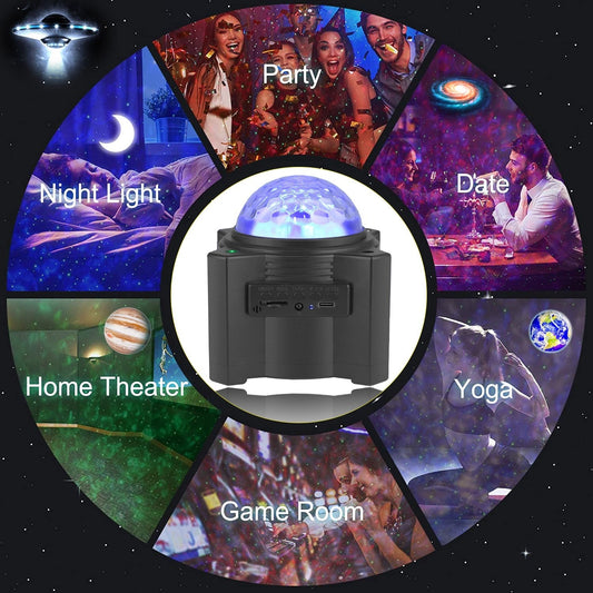 Rechargeable Galaxy Star Projector 12 Planet Moon Projector Sky Night Light Kids Projector for Bedroom Ceiling Room Decor eprolo
