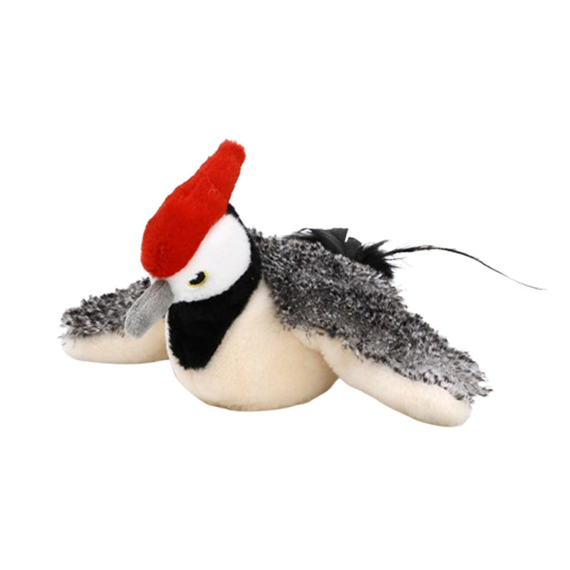 Rechargeable Chirping Flapping Bird (Non-Flying) Interactive Cat Toy, Ideal for Indoor Cats - Touch Activated Plush Toy - Smart Savvy