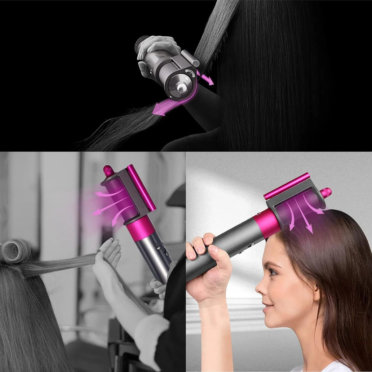 Anti-Flight Flyaway Attachment Nozzle for Dyson Airwrap Smoothing Dryer Accessories for Dyson HS05/01 Straightening Hair Nozzle eprolo