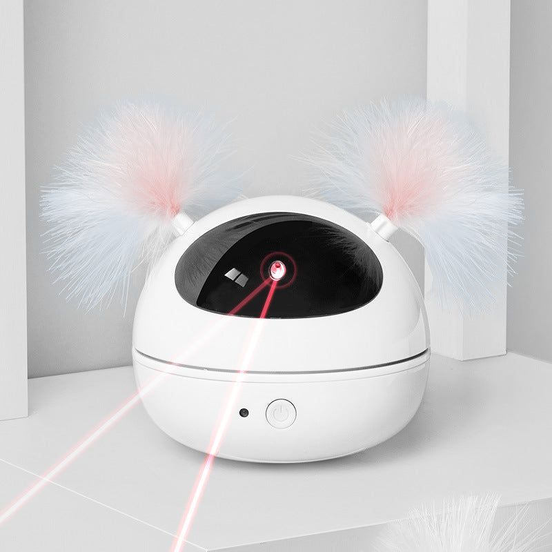Electric Cat Toy Infrared Laser Light Pen Funny Cat Stick Feather Automatic Cat Toy eprolo