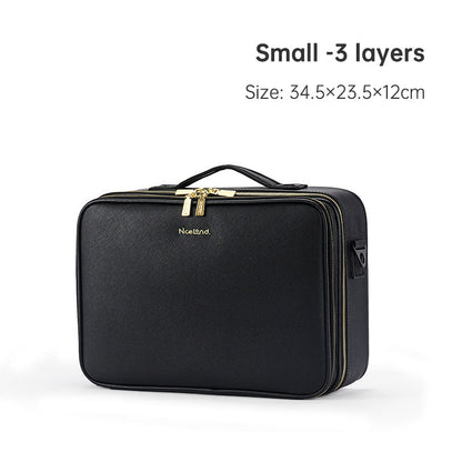 PU portable zipper pouch leather makeup organizer waterproof zipper pouch with handle eprolo