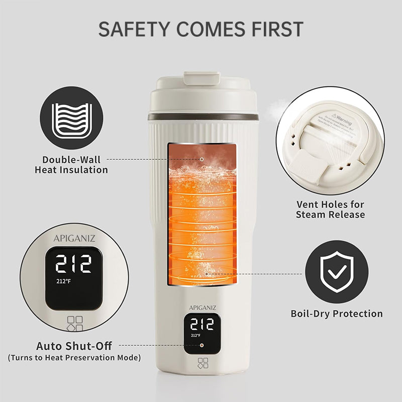 Portable Multifunctional Electric Kettle: Heating Cup, Stew Cup, Health - Preserving & Thermo Pot, Mini Travel Teapot - Smart Savvy