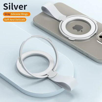 Magnetic Cell Phone Ring Holder for MagSafe Magnet Stand with Strap for IPhone 13 14 15 Samsung Mac Safe Removable Grip Bracket eprolo